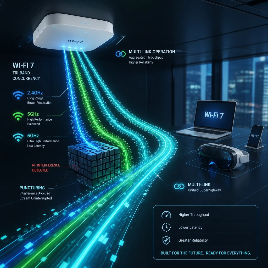 Conceptual diagram of Wi-Fi 7 Multi-Link Operation